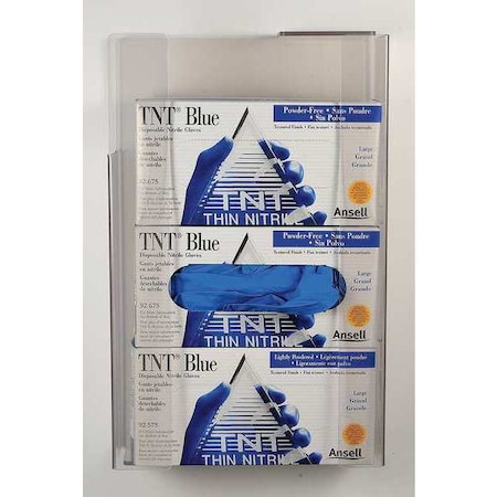 Universal Glove Dispenser, PETG, Holds (3) Boxes, Clear MPN:7222