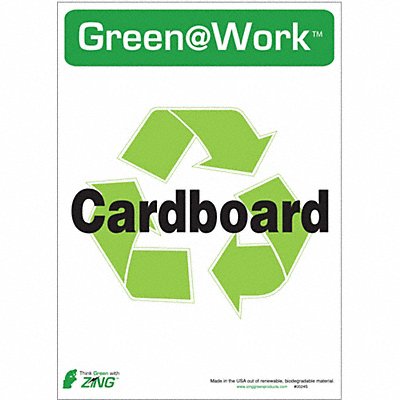 Recycling Adhesive Sign 7x10in PK5 MPN:0024S