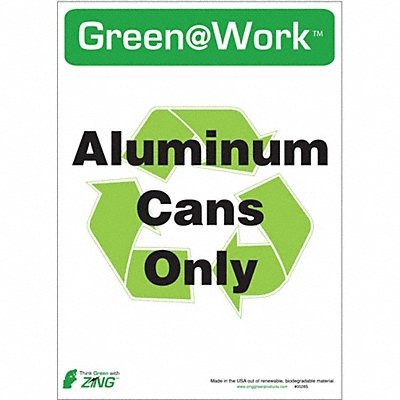 Recycling Adhesive Sign 7x10in PK5 MPN:0028S