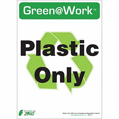 Plastic Only Adhsve Sign 7x10in PK5 MPN:0031S