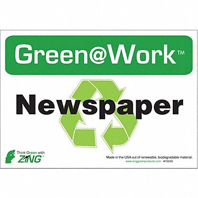 Recycling Adhesive Sign 7x10in PK5 MPN:1022S