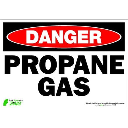 Danger Sign, 7 in H, 10 in W, Polyester, Rectangle, English, 1111S MPN:1111S