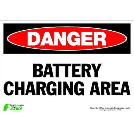 Danger Sign, 7 in Height, 10 in Width, Polyester, Rectangle, English MPN:1113S
