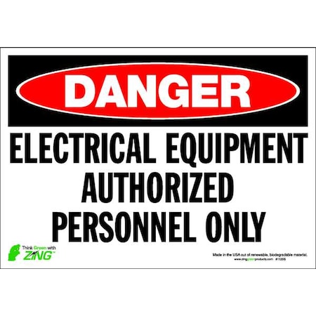 Danger Sign, 7 in Height, 10 in Width, Polyester, Rectangle, English MPN:1120S