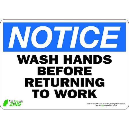 Sign, Wash Hands, 7X10