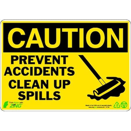 Caution Sign, 7 x 10In, BK/YEL, ENG, MAL NT, 1159 MPN:1159