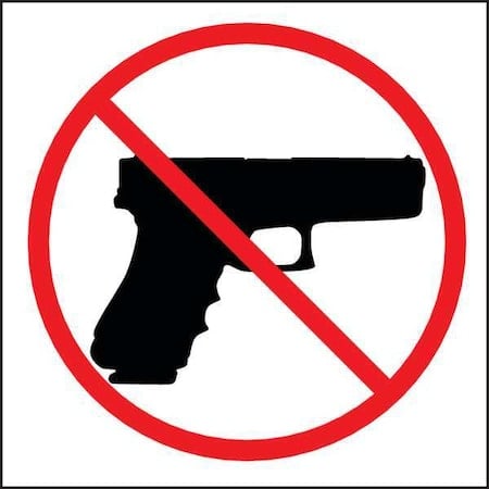 Kansas Concealed Carry Window Decal, 8 in Height, 8 in Width, Plastic, Rectangle, No Text MPN:1802D
