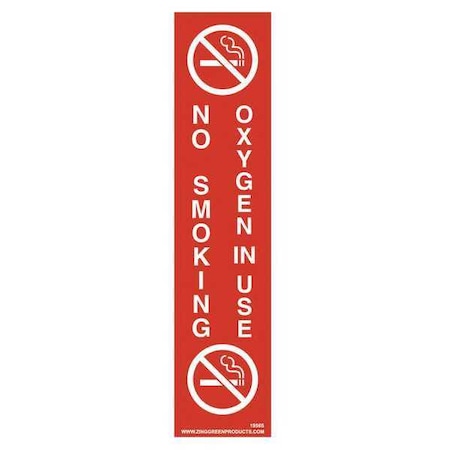 Label, 9 in. H, Oxygen In Use No Smoking MPN:1956S