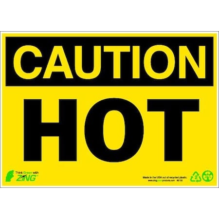 Caution Sign, 10 in H, 14 in W, Aluminum, Rectangle, English, 2152A MPN:2152A