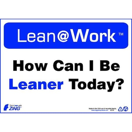 Lean Processes Sign, 10 x 14In, ENG, Text, 2160 MPN:2160