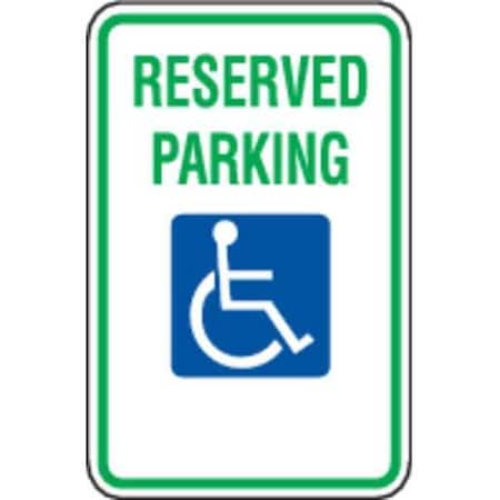 Reserved Handicap Parking Sign, 18