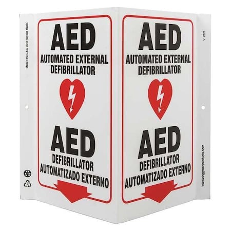 AED Automated External Defibrillator/AED Defibrillator Automatizado Externo, Plastic, 11 in x 7 in MPN:2626