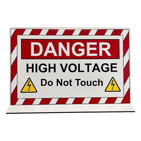 Safety Sign, 6 1/2 in Height, 11 in Width, Plastic, V-Shape, English MPN:2649