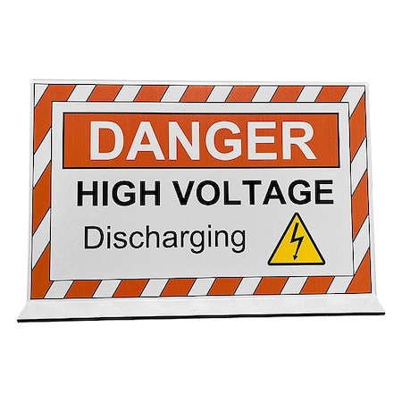 Safety Sign, 6 1/2 in Height, 11 in Width, Plastic, V-Shape, English MPN:2650