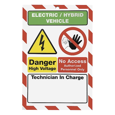 Safety Sign, 10 in Height, 7 in Width, Plastic, Rectangle, English MPN:2653