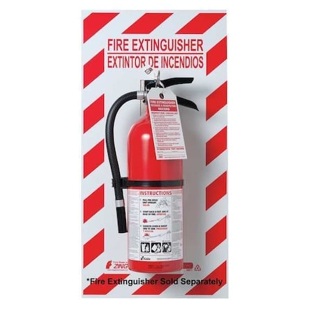 Fire Extinguisher Back Plate, 29 in Height, 13 in Width, Glow-In-The-Dark Plastic MPN:2671