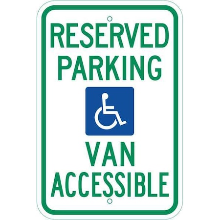 Reserved Handicap Parking Sign, 18
