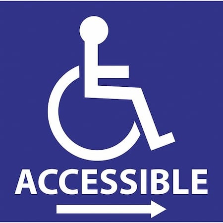 Handicap Labels, 6 In H x 6 In W, PK2, 2716 MPN:2716