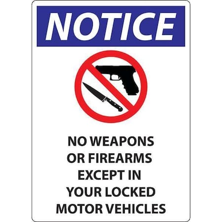 Wisconsin Concealed Carry Sign, 14 in Height, 10 in Width, Plastic, Vertical Rectangle, English MPN:2809