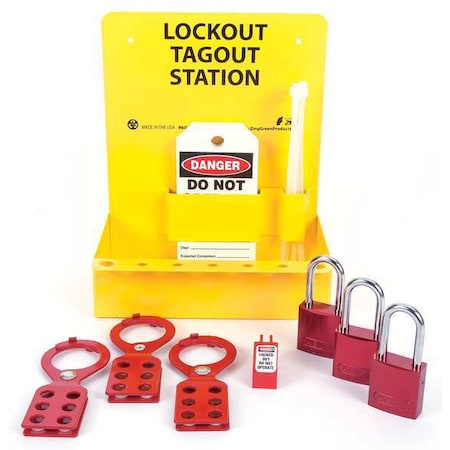 Mini Lockout Station w/Alum Padlocks - Stocked MPN:2723