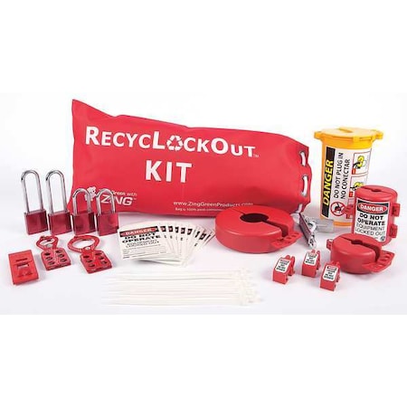 Lockout Bag Kit With Alum Padlock 35 Components MPN:2724