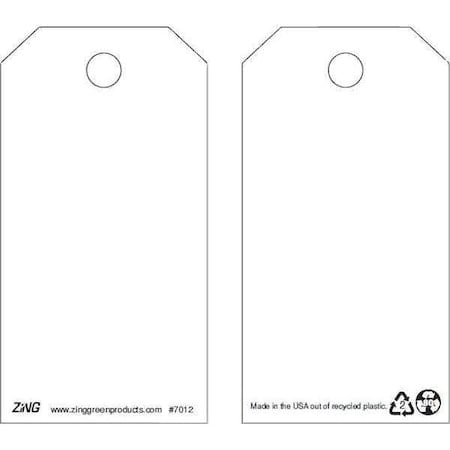 Eco Safety Tag Blank -White 5.75HX3W MPN:7012