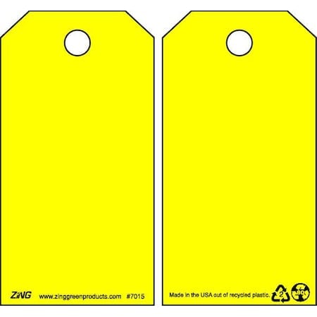 Eco Safety Tag Blank -Yellow 5.75HX3W MPN:7015
