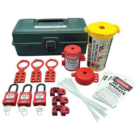 Lockout Tagout Kit 32 Component Deluxe Tool Box MPN:7129