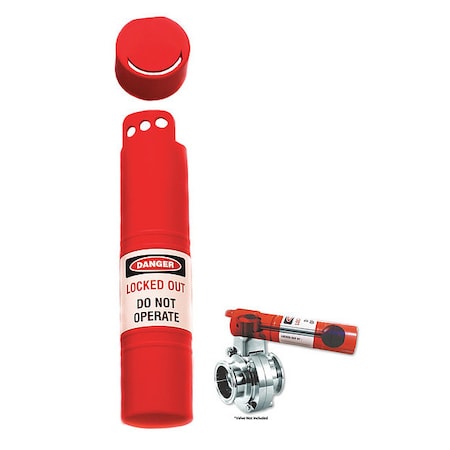 Pull Handle Butterfly Valve Lockout Red MPN:7514