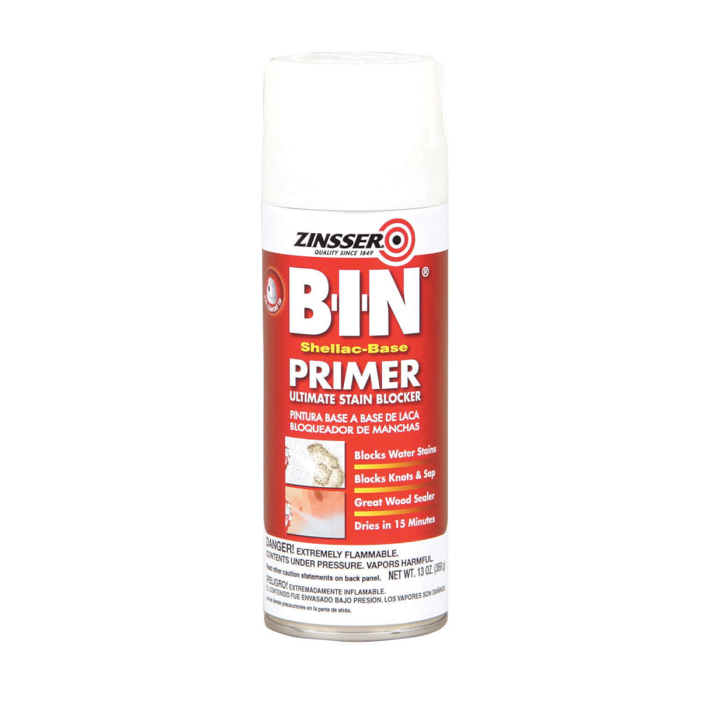 Zinsser BIN Shellac Primer, 13 Oz, Case Of 6 Bottles MPN:1008