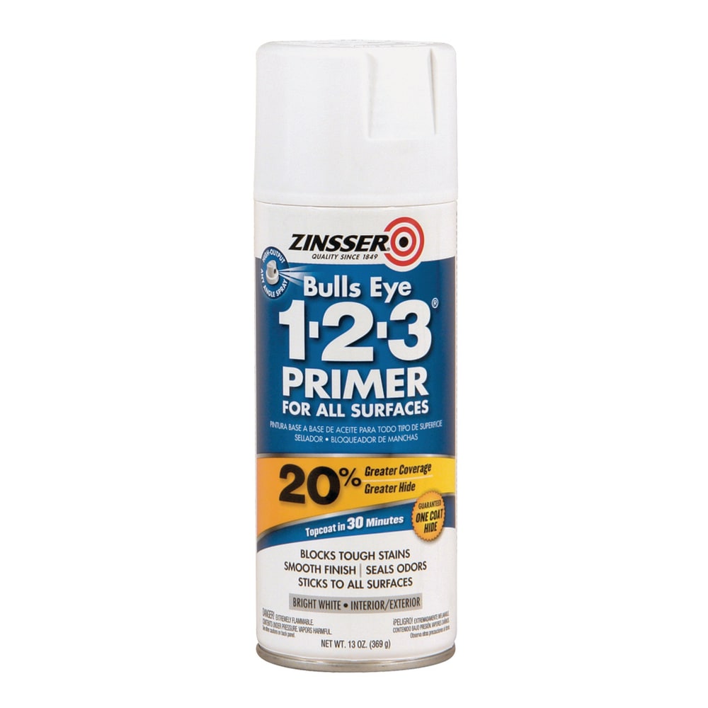 Zinsser Bulls Eye 1-2-3 Primer Spray, 13 Oz, Case Of 6 Bottles MPN:2008