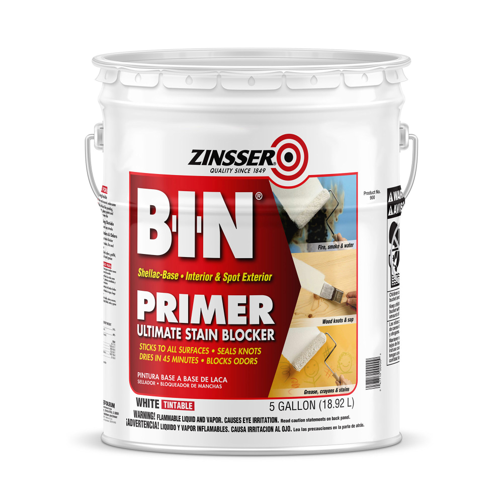 Zinsser BIN Shellac Primer, 5 Gallons MPN:900
