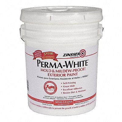 Paint Latex Acrylic White 5 gal. MPN:3100