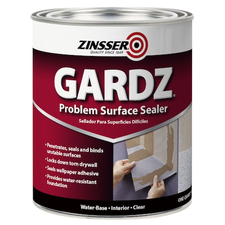Zinnser Gardz Problem Surface Sealer, Matte, Clear, 1 Quart MPN:2304