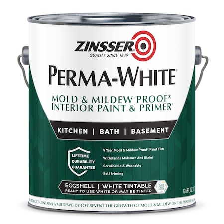 Interior Paint, Eggshell, Water Base, Eggshell, 1 gal MPN:2771