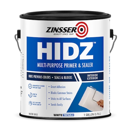 Zinsser HIDZ Multi-Purpose Primer and Sealer, White, 1 Gal MPN:373358