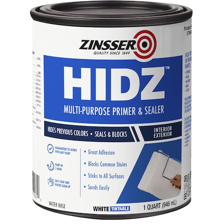 HIDZ Multi-Purpose Primer and Sealer, White, Tintable, 1 Qt MPN:373693