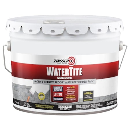 Interior/Exterior Paint, Eggshell, Oil Base, Bright White, 3 gal MPN:5003