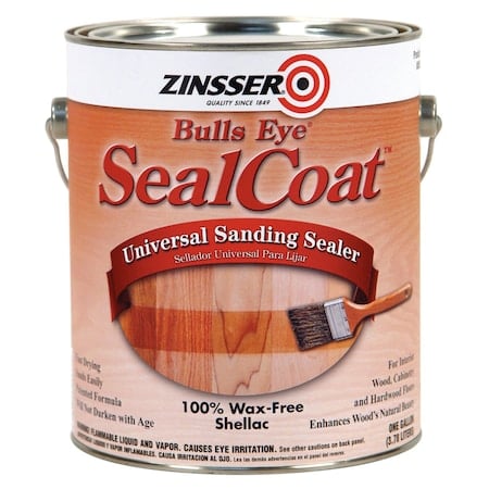 Bulls Eye SealCoat Universal Sanding Sealer, Clear, Flat, 1 Gallon MPN:851