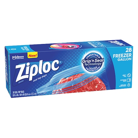 Zip Seal Reclosable Bag 10-9/16 in x 10-3/4 in, 2.6 mil, Clear, Pk28 MPN:351126