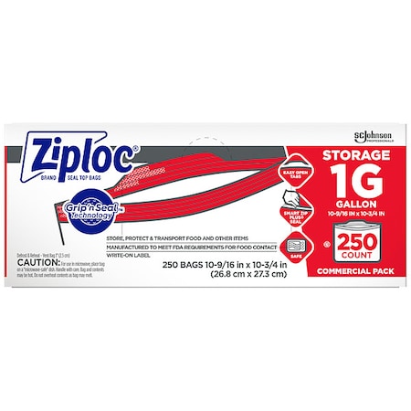 Reclosable Poly Bag, Zip Seal, 10-15/16