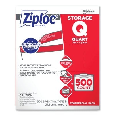 Ziploc Quart Size Storage Bags 500CT MPN:682256