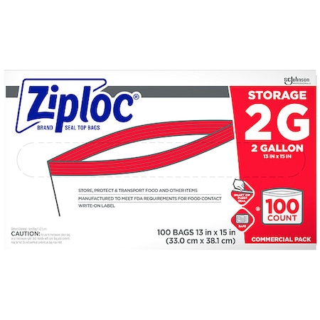 Ziploc 2-Gallon Size Storage Bags 100CT MPN:682253