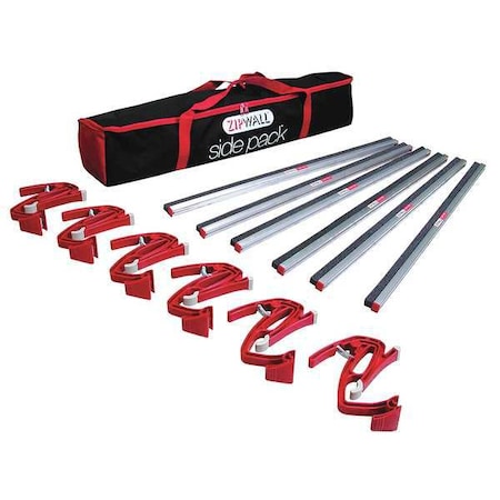 ZipWall Side Pack Kit, With 3 Rail Bar MPN:SDPK