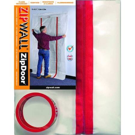 Dust Barrier Door, Clear, 5 Ft x 8-1/2 Ft MPN:ZDC