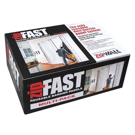 Barrier Panels Kit, 5ftLx12ftH, White MPN:ZFMP