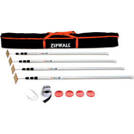 ZipWall® Spring Loaded Pole Kit Stainless Steel Silver - SLP4 SLP4 - Pkg Qty 3