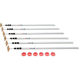 ZipWall® Spring Loaded Pole Kit Anodized Aluminum Silver - SLP6 SLP6 - Pkg Qty 2