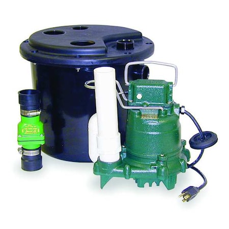 ink Drain Pump System, 1/3 hp HP, 43 gpm Flow Rate at 5 Ft. of Head, 9.7 A Amps, Cast Iron MPN:105-0001