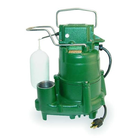 Submersible Sump Pump, 1/2 HP, 1 1/2 in F, Vert Float, 61 gpm Flow Rate at 10 Ft of Head, 9 ft Cord MPN:98-0001